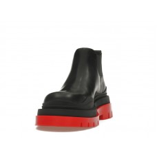 Женские Bottega Veneta Tire Ankle Chelsea Boot Black Red (W)