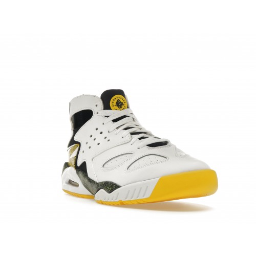 Кроссы Nike Air Tech Challenge Huarache White Tour Yellow - мужская сетка размеров