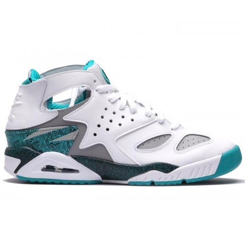 Кроссы Nike Air Tech Challenge Huarache White Turbo Green - мужская сетка размеров
