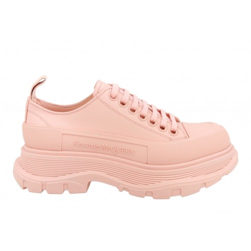 Кроссы Alexander McQueen Tread Slick Low-Top Sneaker Pink (W) - женская сетка размеров