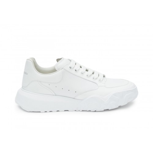 Кроссы Alexander McQueen Court Trainers White Leather - мужская сетка размеров