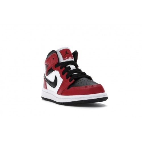 Кроссы Jordan 1 Mid Chicago Toe (PS) - детская сетка размеров