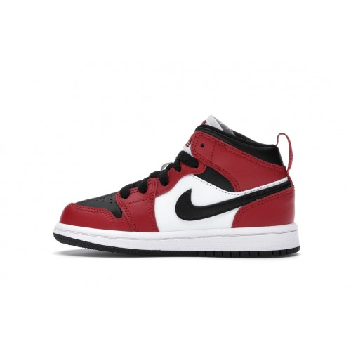 Кроссы Jordan 1 Mid Chicago Toe (PS) - детская сетка размеров