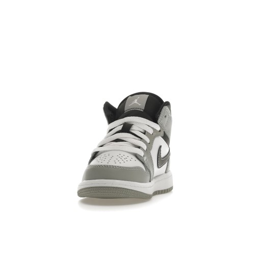 Кроссы Jordan 1 Mid Light Smoke Grey (2022) (PS) - подростковая сетка размеров