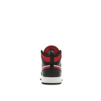 Детские Jordan 1 Mid Black Fire Red (PS)