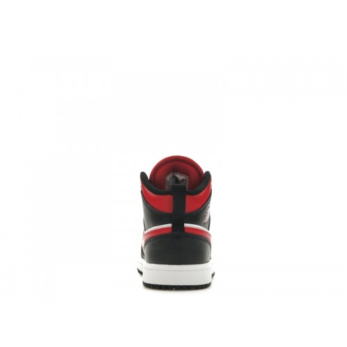 Air Jordan 1 Mid PS Black Fire Red - детская сетка размеров