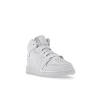 Детские Jordan 1 Mid Triple White (2021) (PS)