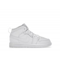 Детские Jordan 1 Mid Triple White (2021) (PS)