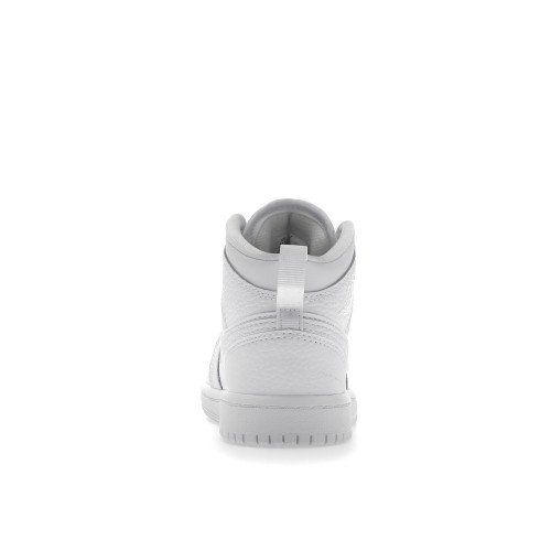 Кроссы Jordan 1 Mid Triple White (2021) (PS) - подростковая сетка размеров