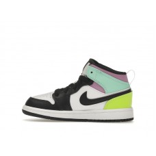 Детские Jordan 1 Mid Pastel Black Toe (PS)