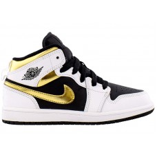 Детские Jordan 1 Mid White Gold (PS)