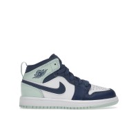 Детские кроссовки Jordan 1 Mid Mystic Navy Mint Foam (PS)