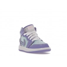 Детские Jordan 1 Mid Purple Aqua (PS)