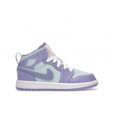 Детские Jordan 1 Mid Purple Aqua (PS)