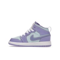 Детские Jordan 1 Mid Purple Aqua (PS)
