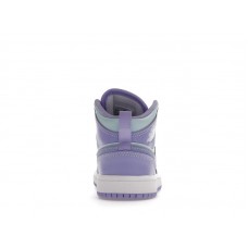 Детские Jordan 1 Mid Purple Aqua (PS)