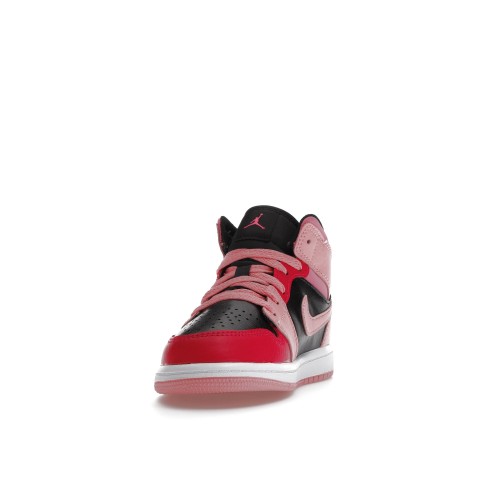 Кроссы Jordan 1 Mid Coral Chalk (PS) - подростковая сетка размеров