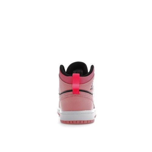 Кроссы Jordan 1 Mid Coral Chalk (PS) - подростковая сетка размеров
