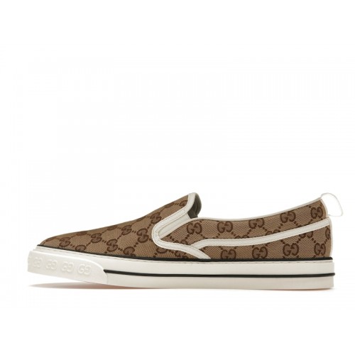 Gucci Tennis 1977 Slip On Beige Ebony - мужская сетка размеров