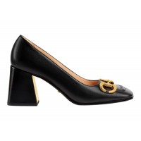 Gucci Horsebit 75mm Pump Black Leather