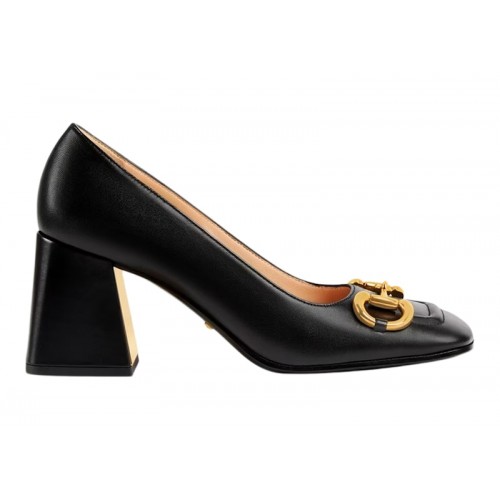 Gucci Horsebit 75mm Pump Black Leather - мужская сетка размеров