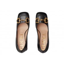 Gucci Horsebit 75mm Pump Black Leather