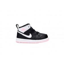 Малышам Jordan 1 Mid White Black Light Arctic Pink (TD)