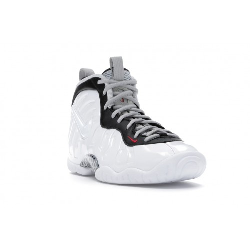 Кроссы Nike Air Foamposite Pro White Black University Red (GS) - подростковая сетка размеров