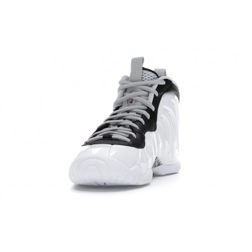 Кроссы Nike Air Foamposite Pro White Black University Red (GS) - подростковая сетка размеров