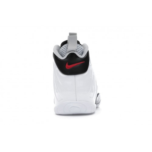 Кроссы Nike Air Foamposite Pro White Black University Red (GS) - подростковая сетка размеров