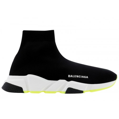 Кроссы Balenciaga Speed Fluo Yellow Sole - мужская сетка размеров