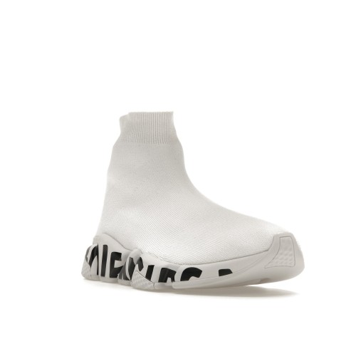 Кроссы Balenciaga Speed Graffiti Trainers White Black - мужская сетка размеров