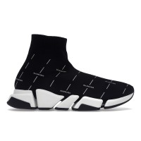 Кроссовки Balenciaga Speed 2.0 Black White Logo