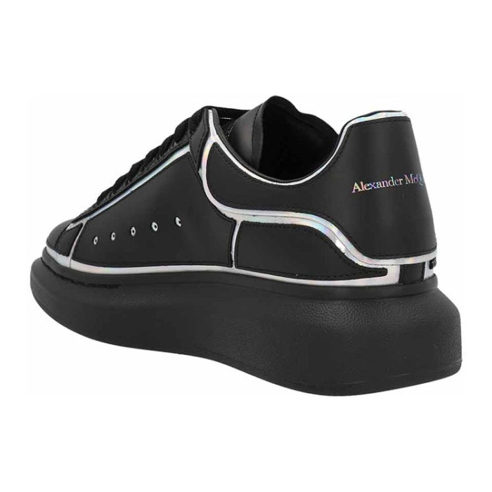Alexander McQueen Oversized Sneaker Black Silver Holo - мужская сетка размеров Alexander McQueen Oversized Sneaker Black Silver Holo - мужская сетка размеров