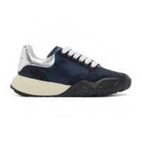 Alexander McQueen Court Trainer Blu Navy Silver