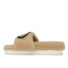 Женские Gucci Slide Interlocking G Wool Light Brown (W)