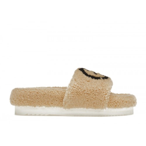 Gucci Slide Interlocking G Wool Light Brown (W) - женская сетка размеров