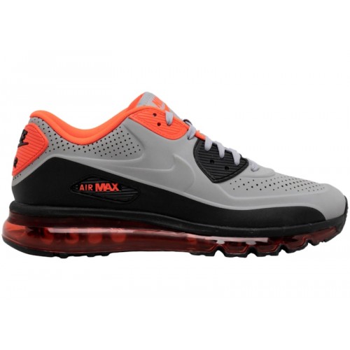 Кроссы Nike Air Max 90-2014 LTR QS Wolf Grey Crimson - мужская сетка размеров