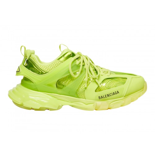 Кроссы Balenciaga Track Clear Sole Neon Yellow - мужская сетка размеров