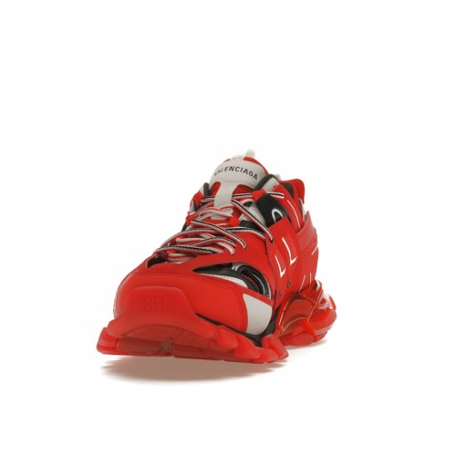 Кроссы Balenciaga Track Clear Sole Red - мужская сетка размеров