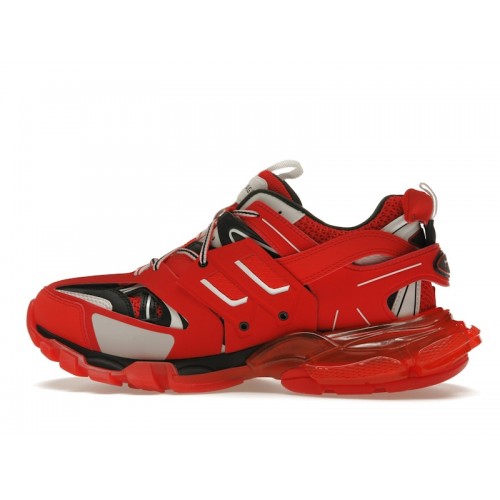 Кроссы Balenciaga Track Clear Sole Red - мужская сетка размеров