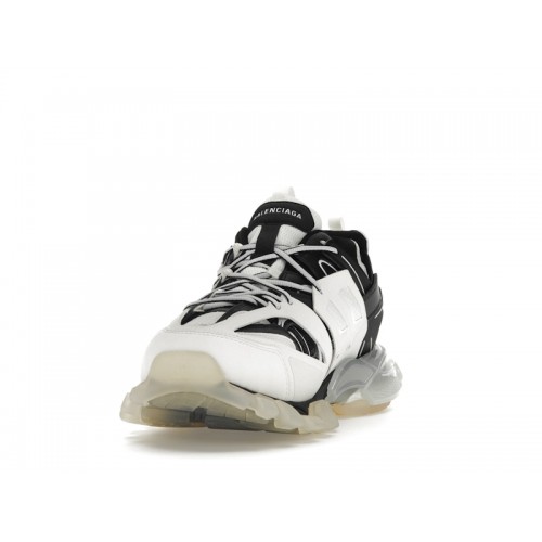 Кроссы Balenciaga Track Clear Sole White Black - мужская сетка размеров