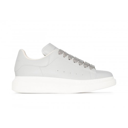 Кроссы Alexander McQueen Oversized Gray White (W) - женская сетка размеров