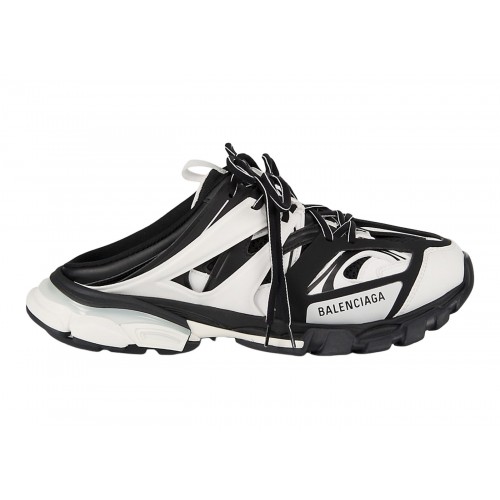 Кроссы Balenciaga Track Mule Black White - мужская сетка размеров