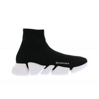Кроссовки Balenciaga Speed 2.0 Black White Tansparent Sole