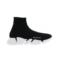 Кроссовки Balenciaga Speed 2.0 Black White Tansparent Sole