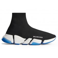 Кроссовки Balenciaga Speed 2.0 Clear Sole Black White Blue