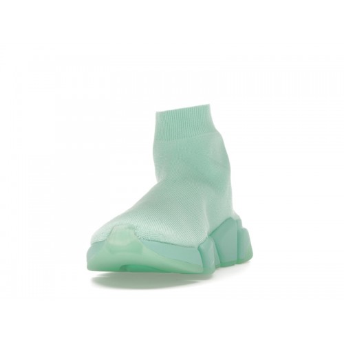 Кроссы Balenciaga Speed 2.0 Recycled Transparent Sole Green - мужская сетка размеров