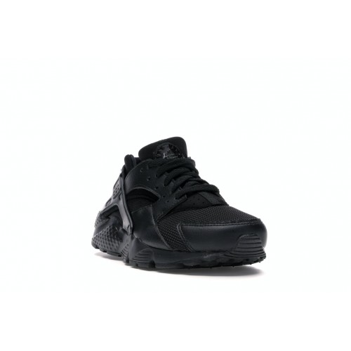 Кроссы Nike Air Huarache Run Triple Black (2019) (GS) - подростковая сетка размеров