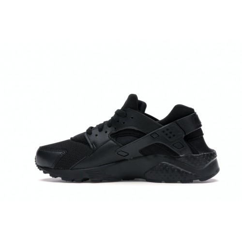Кроссы Nike Air Huarache Run Triple Black (2019) (GS) - подростковая сетка размеров
